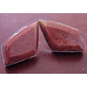 Beautiful Mine Finds (Snake Skin Jasper?) By Jay King DTR 925 Earrings